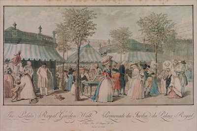 The Palais Royal Garden Walk, 1787 by Philibert Louis Debucourt